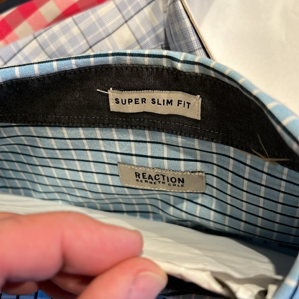 (TWELVE)REACTION KENNETH COLE BUNDLE Men’s Dress shirts!!! SUPER SLIM FIT - Picture 3 of 3